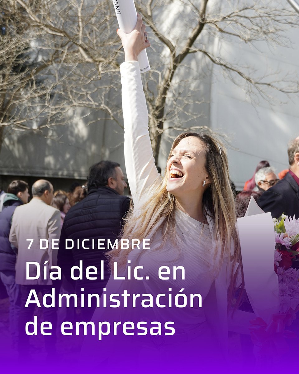 Hoy queremos celebrar a nuestras egresadas y egresados de la Licenciatura en Administración y Gestión Empresarial 🙌✨

Gracias por haber elegido la EEyN como su casa de estudios ¡Esperamos que disfruten mucho su día! ☀️

<a href="/unsamoficial/">Universidad Nacional de San Martín</a> - <a href="/mlpaz/">Marcelo Paz</a>