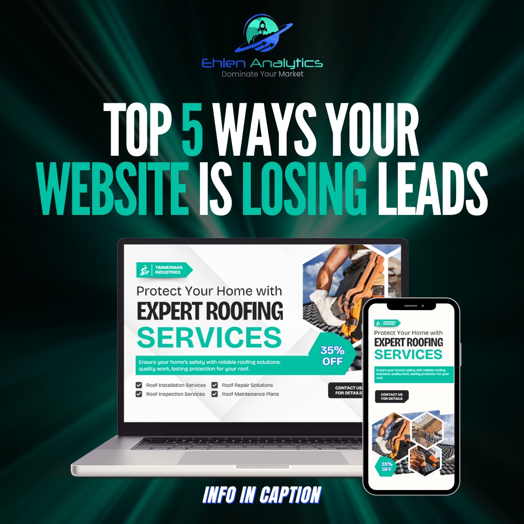 ehlen_analytics's tweet photo. Most contractors lose leads without realizing it! 🚨
Top 5 website mistakes:
📸 Too many stock photos
🐌 Slow load times
📞 Hidden contact info
📱 Poor mobile experience
📄 Outdated content
Fix these &amp; get more leads! 
#ContractorMarketing #SEOForContractors https://t.co/MNtL61QVNd