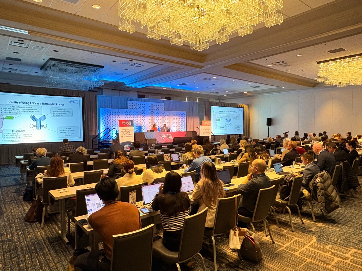 📣 Happening now at #NACLC25! Our experts are talking about B7-H3–directed antibody-drug conjugates for patients with extensive-stage small cell lung cancer.🫁
#IASLC #AnswersInCMELive #GetYourAnswersInCME #CME #MedEd #LiveCME