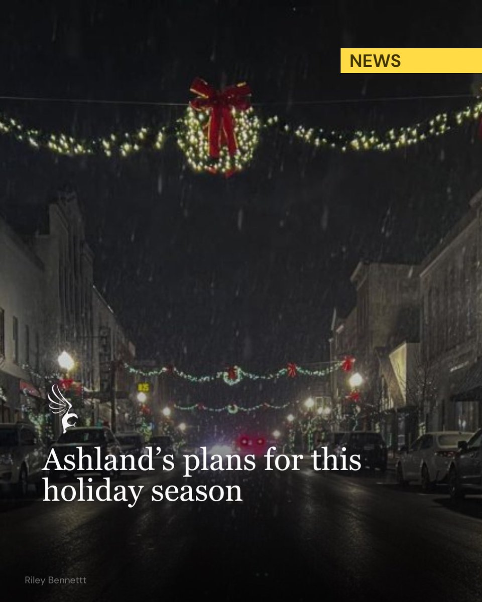 As we enter the winter season, Ashland is snowballing into its “most Hallmarkiest time of the year,” or so claims Ashland Main Street. 

📍 Read more about the events you can attend at ashland-collegian.com/20678/news/ash…. 

Reported by: Riley Bennett