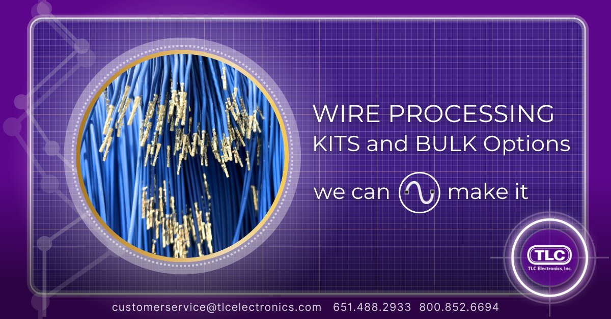 🟦 Supercharge Your Production With TLC Wire Processing

When speed and accuracy matter, TLC delivers. Our high-performance wire processing capabilities keep your lines moving with precision you can trust.

Connect with TLC:
📧 quotes@tlcelectronics.com