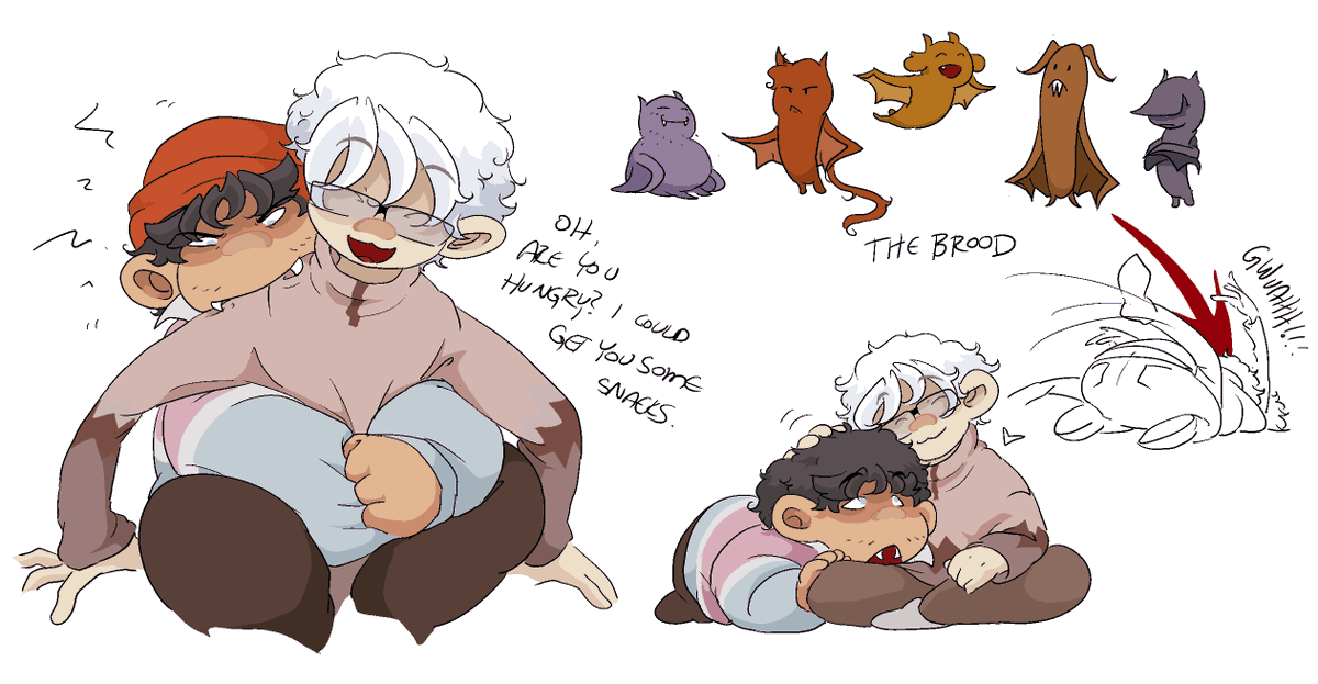 just__a__carrot's tweet photo. hungry cute vampire and his doting bf (´⌣`ʃƪ)

have you played my silly vampire game yet?

(also please consider giving it a rating... it really helps it in the algo on itch, and it's not doing very well right now...ヾ(´￢｀)ﾉ) https://t.co/S9WiuxixrE