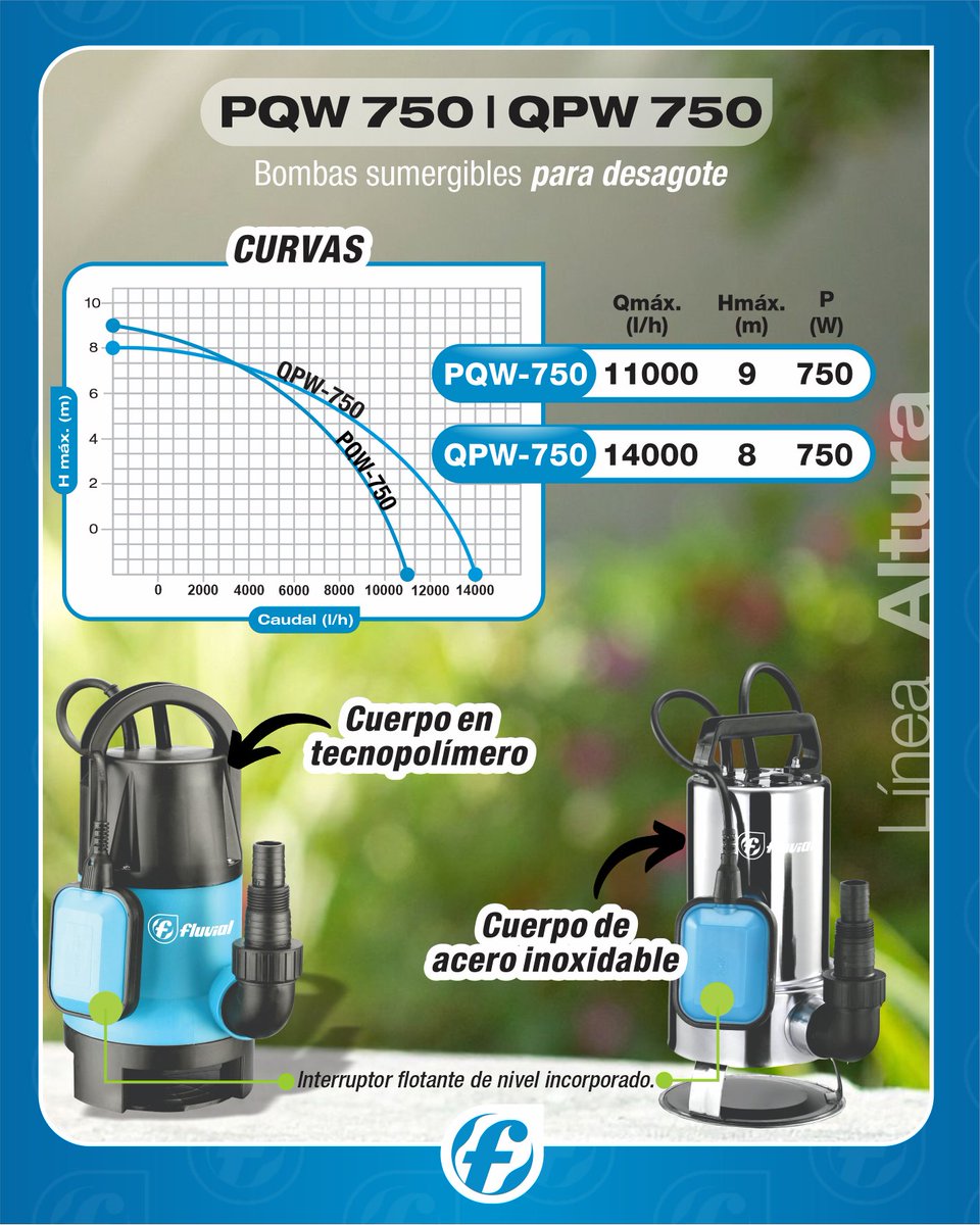 bombasfluvial's tweet image. Mové agua rápido y sin complicaciones. Las bombas sumergibles @Fluvial ofrecen fuerza, gran caudal y materiales resistentes para vaciar piletas, limpiar tanques o trasladar agua. Prácticas y listas para rendir.

#BombasSumergibles #LimpiezaDeTanques #TrasvaseDeAgua #Soluciones