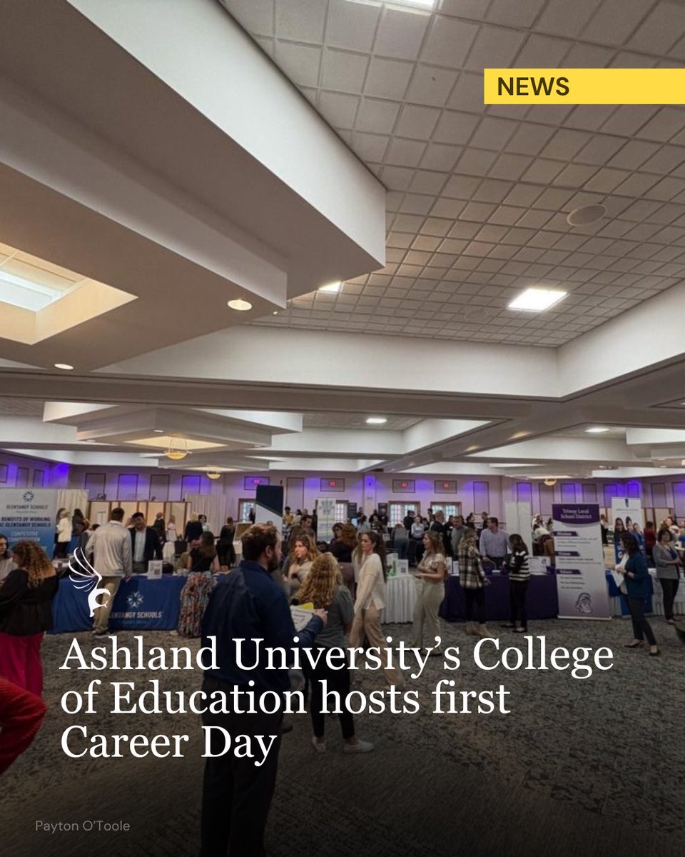 On Nov. 20, Ashland University’s College of Education and Career Center for Life Calling combined to host the first Career Day for all education students. 

📍 Read more about the event at ashland-collegian.com/20683/news/ash…. 

Reported by: Payton O’Toole, Social Media editor
