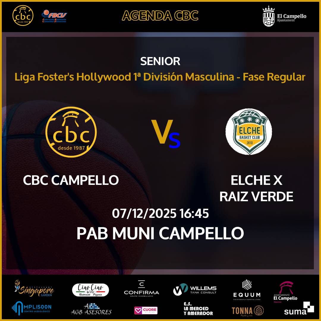 campellocb's tweet photo. ¡Fin de semana de puente y partidazo del Senior Nacional! 💥🏀
Olvida montar el árbol de Navidad por un rato 🎄 y ven a vivir la emoción en la pista. 💙💛
Colabora la Concejalía de Deportes del Ayuntamiento de El Campello.
#elcampellodeportes #SumaMásCercaDeTi #VamosCBC https://t.co/43QaqNuRrM