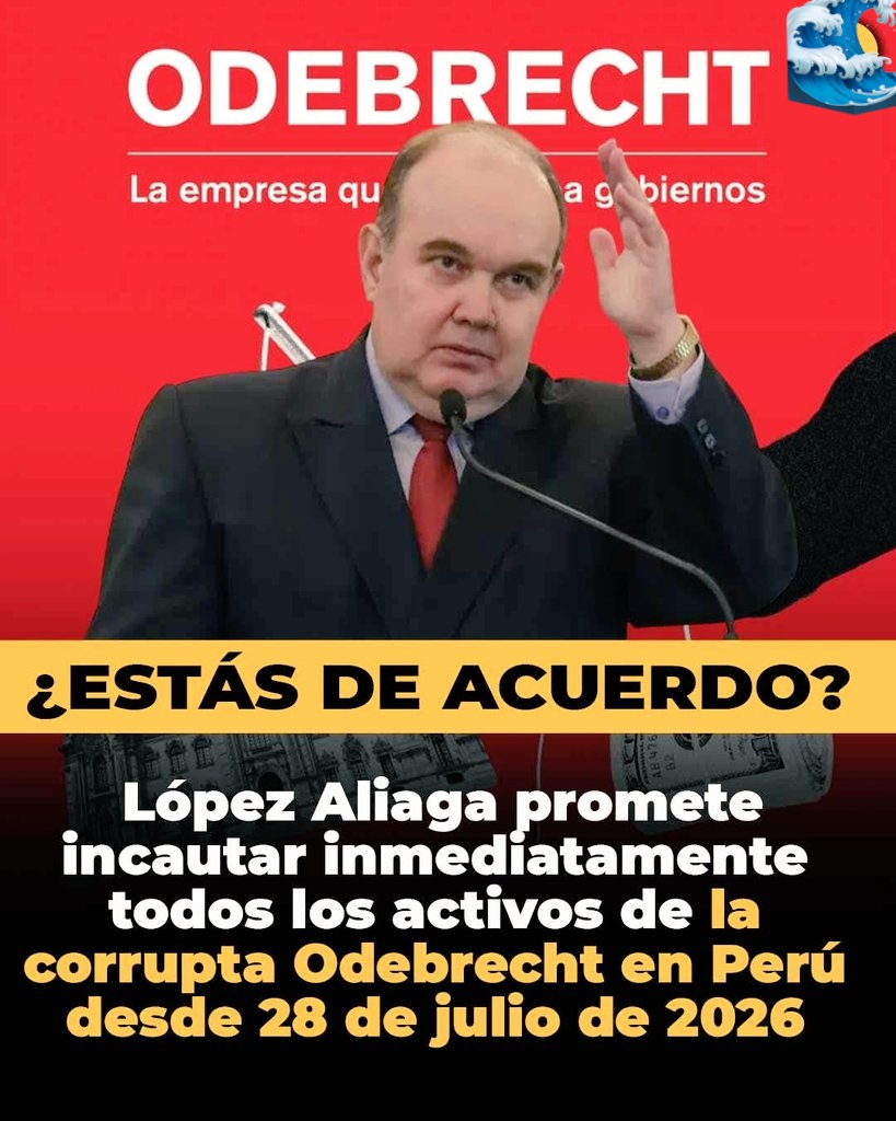🗿 <a href="/rlopezaliaga1/">Rafael López Aliaga</a> de llegar a la presidencia, incautara los activos de la corrupta <a href="/odebrecht/">Odebrecht</a> en el Perú. 
📍Una medida firme para que, por fin, se haga justicia y el país recupere lo que le pertenece. 
📍Lo que zurdos y caviares no hicieron, porky lo hará 
📍Fuera <a href="/odebrecht/">Odebrecht</a> !!