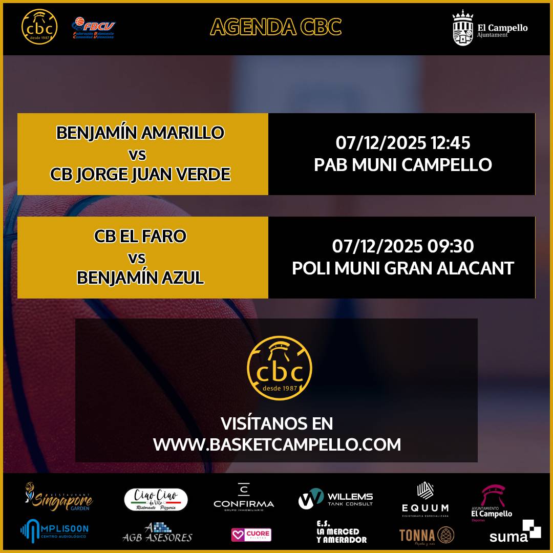 campellocb's tweet photo. Puente y baloncesto CBC a tope 🏀💛💙

Si pensabas poner el árbol de Navidad 🎄… ¡espera al LUNES y ven a animar a nuestros equipos 💙💛

Colabora la Concejalía de Deportes del Ayuntamiento de El Campello.
#elcampellodeportes #SumaMásCercaDeTi #VamosCBC https://t.co/t5rNKZQhOs