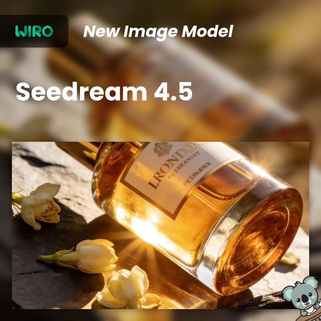 🔥 Seedream v4.5 is live!

Consistent.
Accurate.
Artistically sharp.

Better portraits.
Better small text.
Better multi-image blends.

Visual reasoning upgraded. ⚡🎨

→ wiro.ai/models/bytedan…