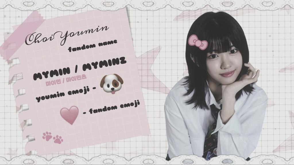 cofficialbabe's tweet photo. FINALLY ! 
choi youmin ( 최유민 ) fandom name — MYMIN / MYMINZ !!!! 🪽
my + ( you ) min 
youmin emoji : 🐶
fandom emoji : 🩷
#HIPPOPPrincess #힙팝프린세스 #Mnet #CHOIYOUMIN #최유민 
survey : https://t.co/XxzC0QmHMI https://t.co/31HBnRsoOB