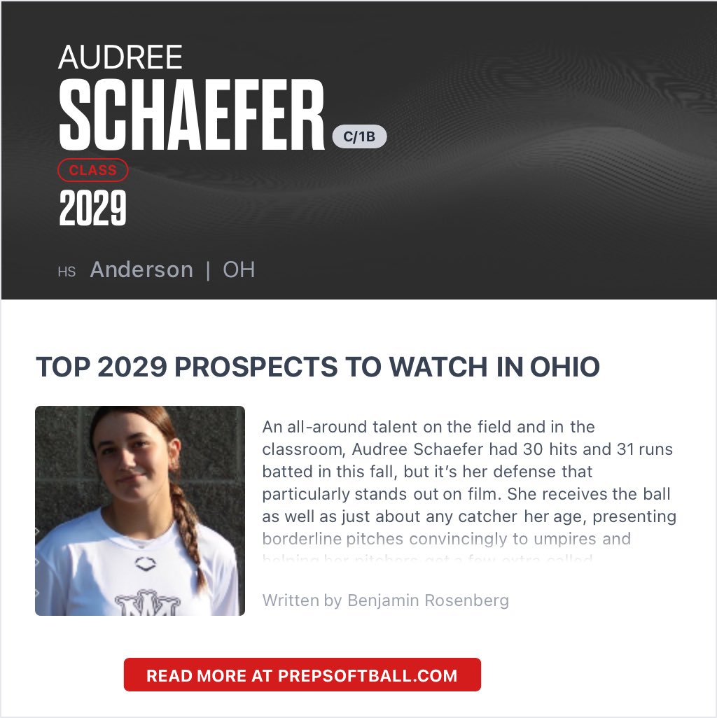 Audree Schaefer | 2029 | NCAA ID# 2602823354 tweet media