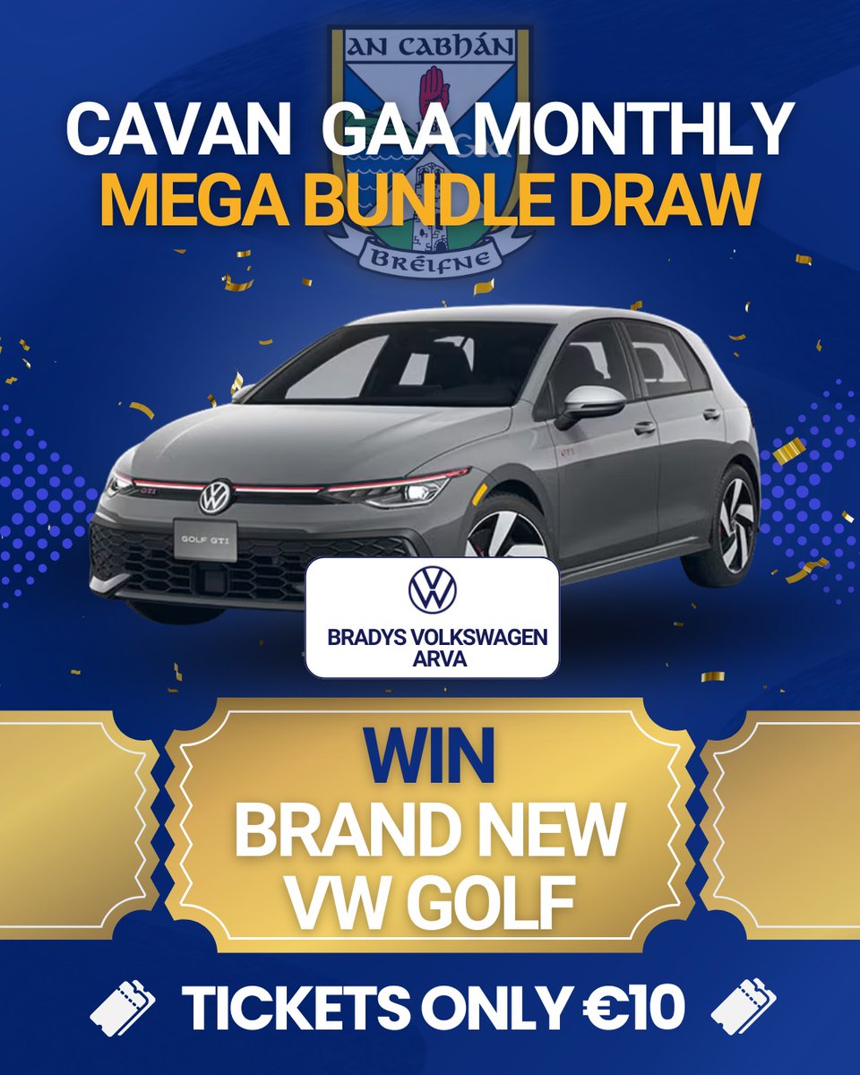 WIN A CAR! 🎟 

We have team selling physical tickets outside Mc Gurren’s Artisan Butchers in Belturbet tomorrow Saturday.

Sunday, we are in Cavan Town and at Cavan Markets Sunday Morning. 

Swing by, say hello and maybe purchase the winning ticket for a brand new VW Golf Car