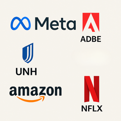 TheRonnieVShow's tweet photo. Stocks that could easily 2x from here within the next 5 years, delivering a ~14.9% CAGR:

1. $META - $671  
2. $ADBE - $346  
3. $UNH - $330  
4. $AMZN - $229  
5. $NFLX - $99 https://t.co/rHRY8JJJGX