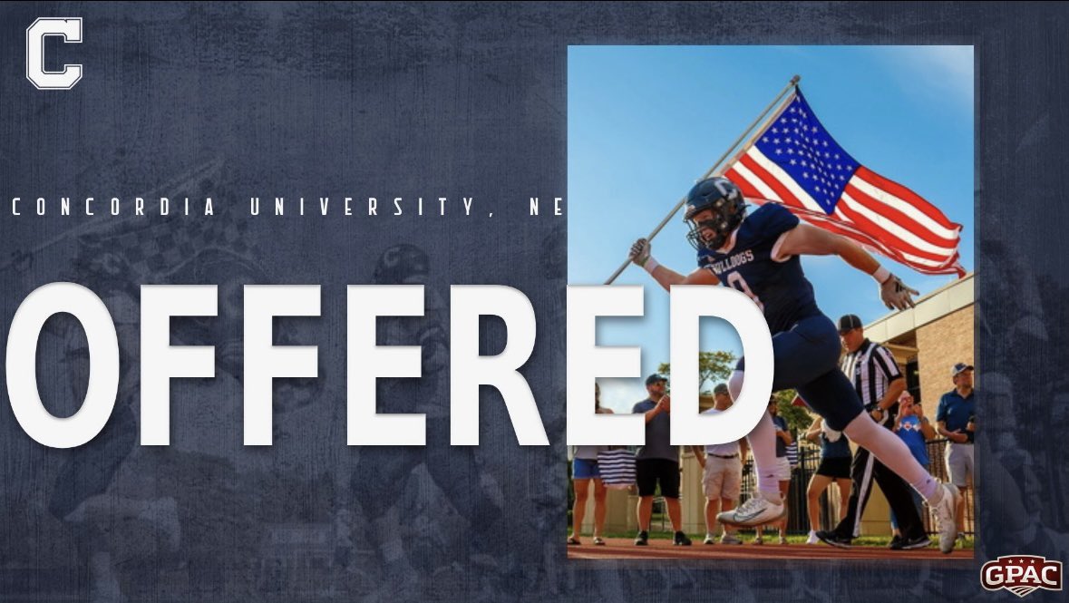 procko_steven's tweet photo. After a great talk with @CoachCrume I’m blessed to say I have received an offer to continue my academic and athletic career at Concordia University!! @ChipProcko @BellevueEastFB @CoachMesa @CoachThumann https://t.co/umkvCq4RSX