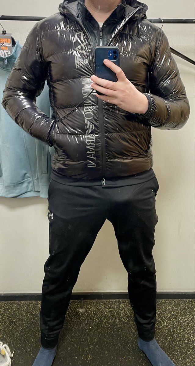 sneakersexUKboi's tweet photo. Tried this tracksuit and puffa on in JD today lads. FUCK it made me feel good https://t.co/pXxozEiknV
