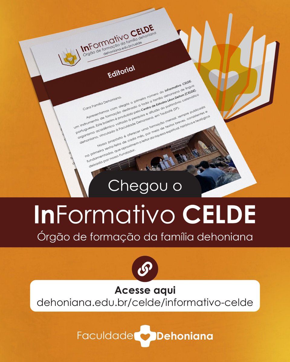 CELDE lança informativo mensal sobre pesquisa e difusão do carisma dehoniano
dehoniana.edu.br/celde/informat…