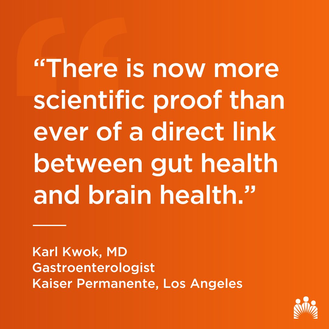 aboutKP's tweet image. Emerging research indicates that gut health plays a significant role in influencing our emotions, explains Karl Kwok, MD, gastroenterologist with @KPLAcounty, via @TIME. Learn about the gut/brain connection and lifestyle habits to feel better: k-p.li/48y0oy8.