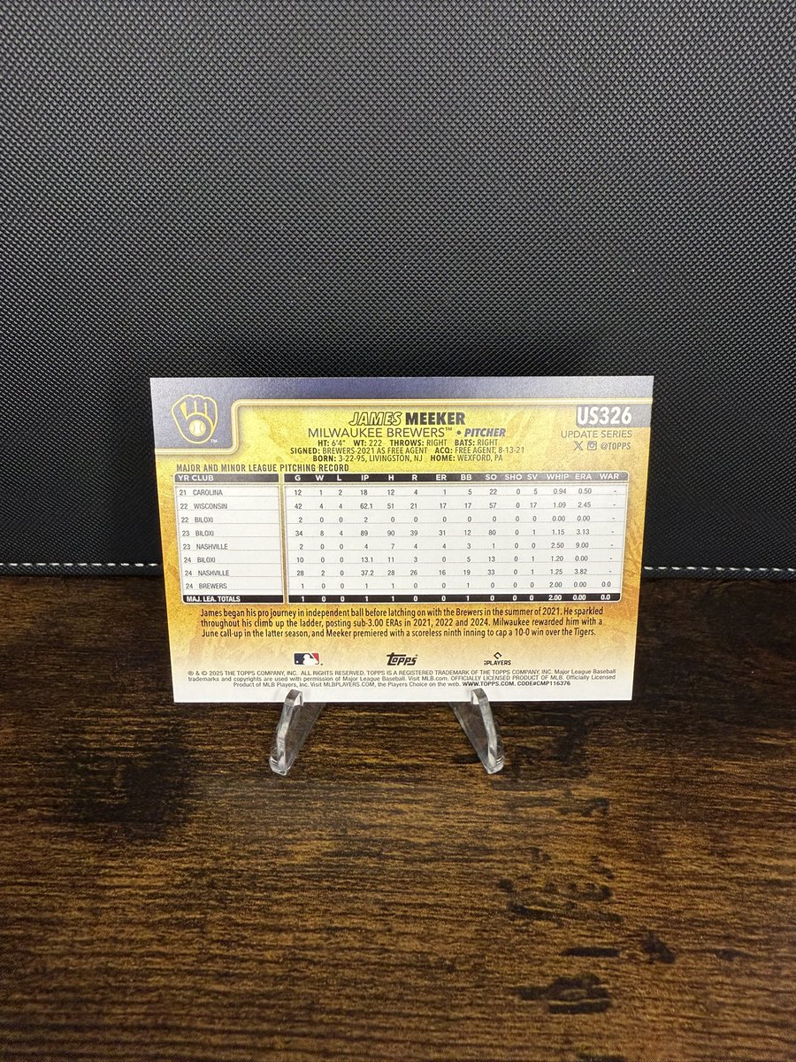 Why does a pitcher with 1 career IP in 2024 have a golden mirror in 2025 update? 😂 <a href="/CardPurchaser/">Card Purchaser</a>