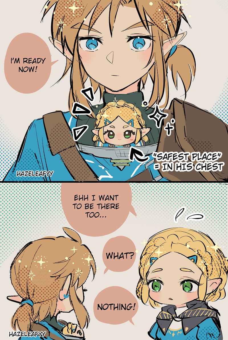 hazeleafyy's tweet photo. in which Link finds a tiny Zelda plush 🫶

#zelink #totk #legendofzelda https://t.co/SVAfr2ltun