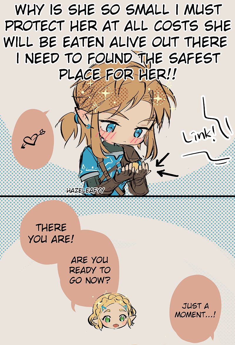 hazeleafyy's tweet photo. in which Link finds a tiny Zelda plush 🫶

#zelink #totk #legendofzelda https://t.co/SVAfr2ltun