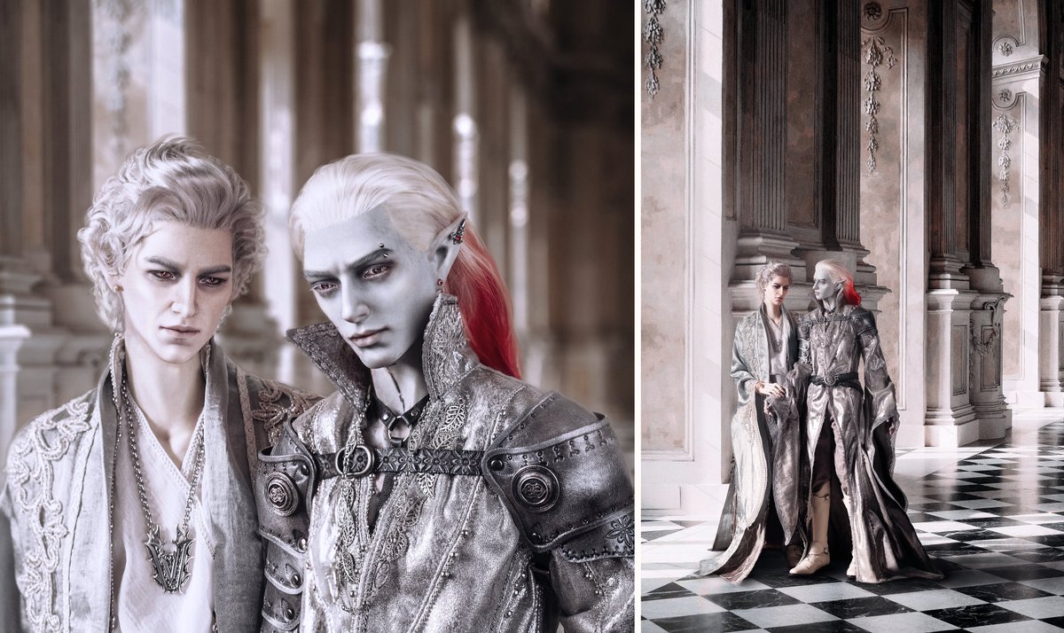 A beautiful facade of the Ancuníns family, as seen by Baldur's Gate society.
Vampire Lord Astarion and his vampire child Tenebrae, pretending to be respected citizens and spouses since 1492
#baldursgate3 #astarion #darkurge #darkurgexastarion