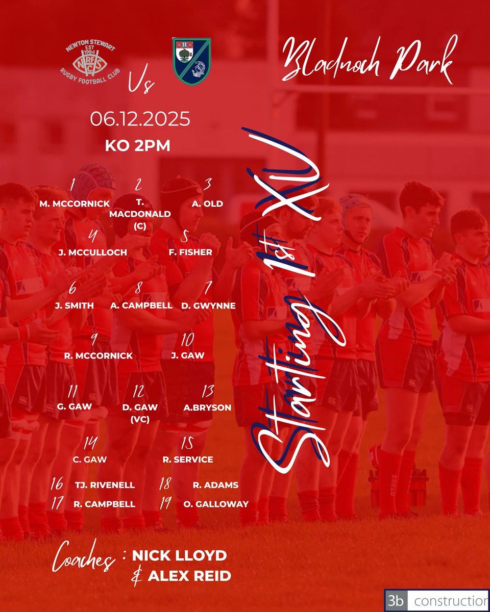NewtonStewRFC's tweet photo. First v second tomorrow at Bladnoch park where we welcome @GHKRFC 
2 o'clock kick off https://t.co/lKkfFGMZAO