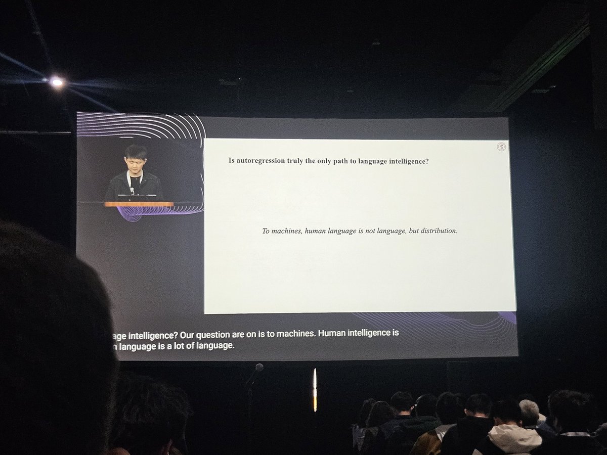 Going through 100s of papers on LLM pre-training, mid-training, and post-training at NeurIPS…

and this single line captures the whole conference:
“To machines, human language is not language, but distribution.”
