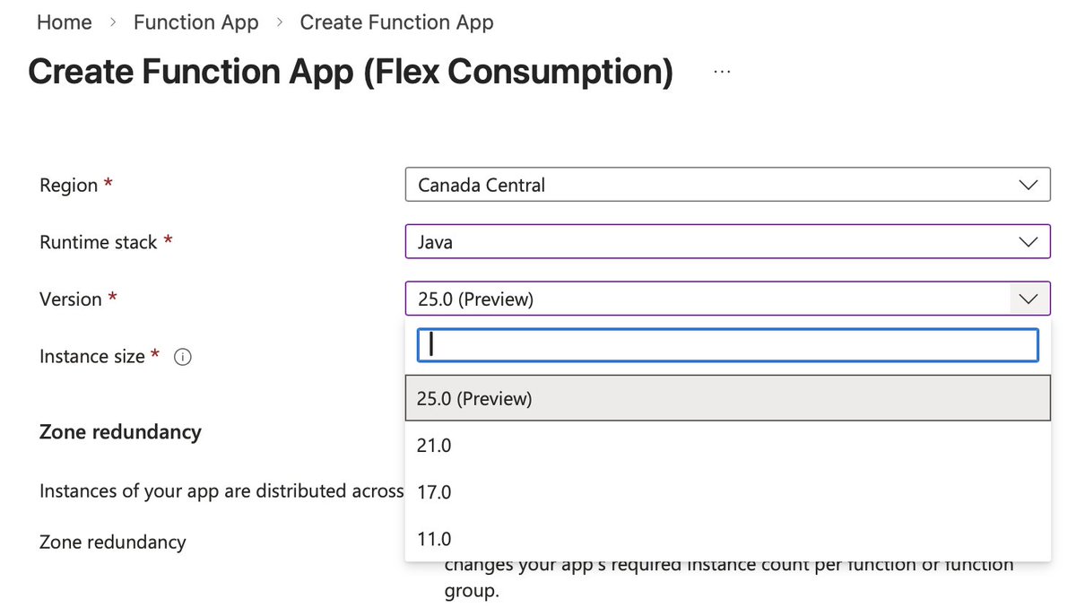 brunoborges's tweet image. #Java25 is also available on Azure Functions!