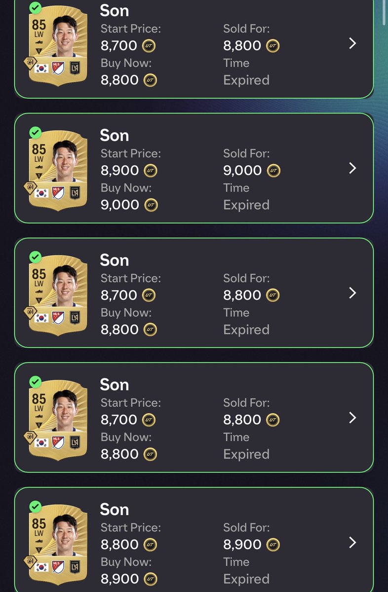 🚨PROFIT ALERT 

Bought 300 Son‘s for 3.2k sold for 8.8-9k

~1.7m Profit 

#IAFC #TRADING #FC26