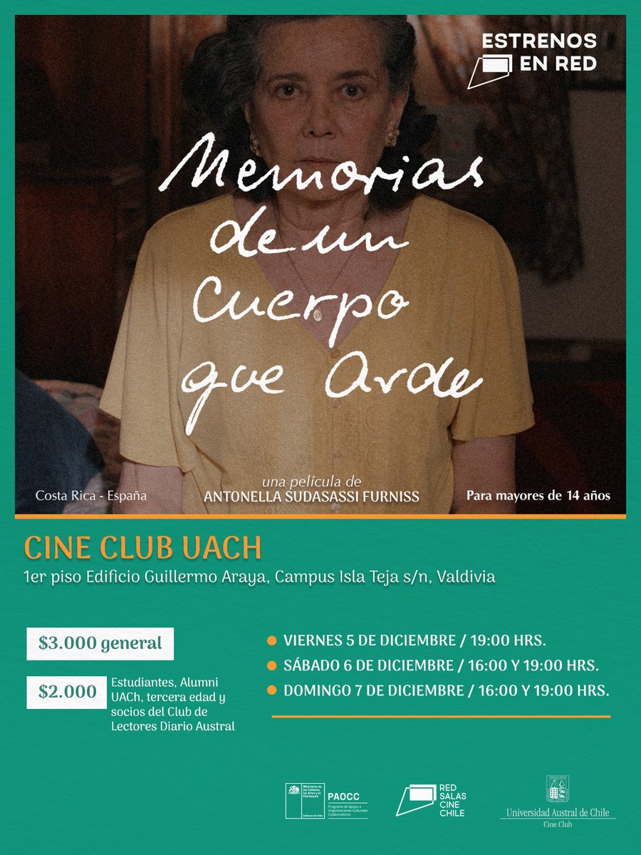 “Memorias de un cuerpo que arde” es el estreno del fin de semana en el Cine Club - mailchi.mp/4834ba1f760f/m…