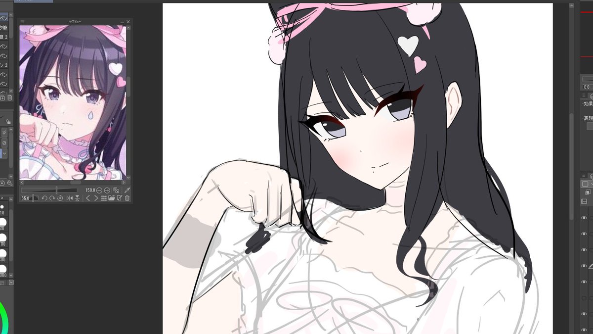 やっとポーズ決めた