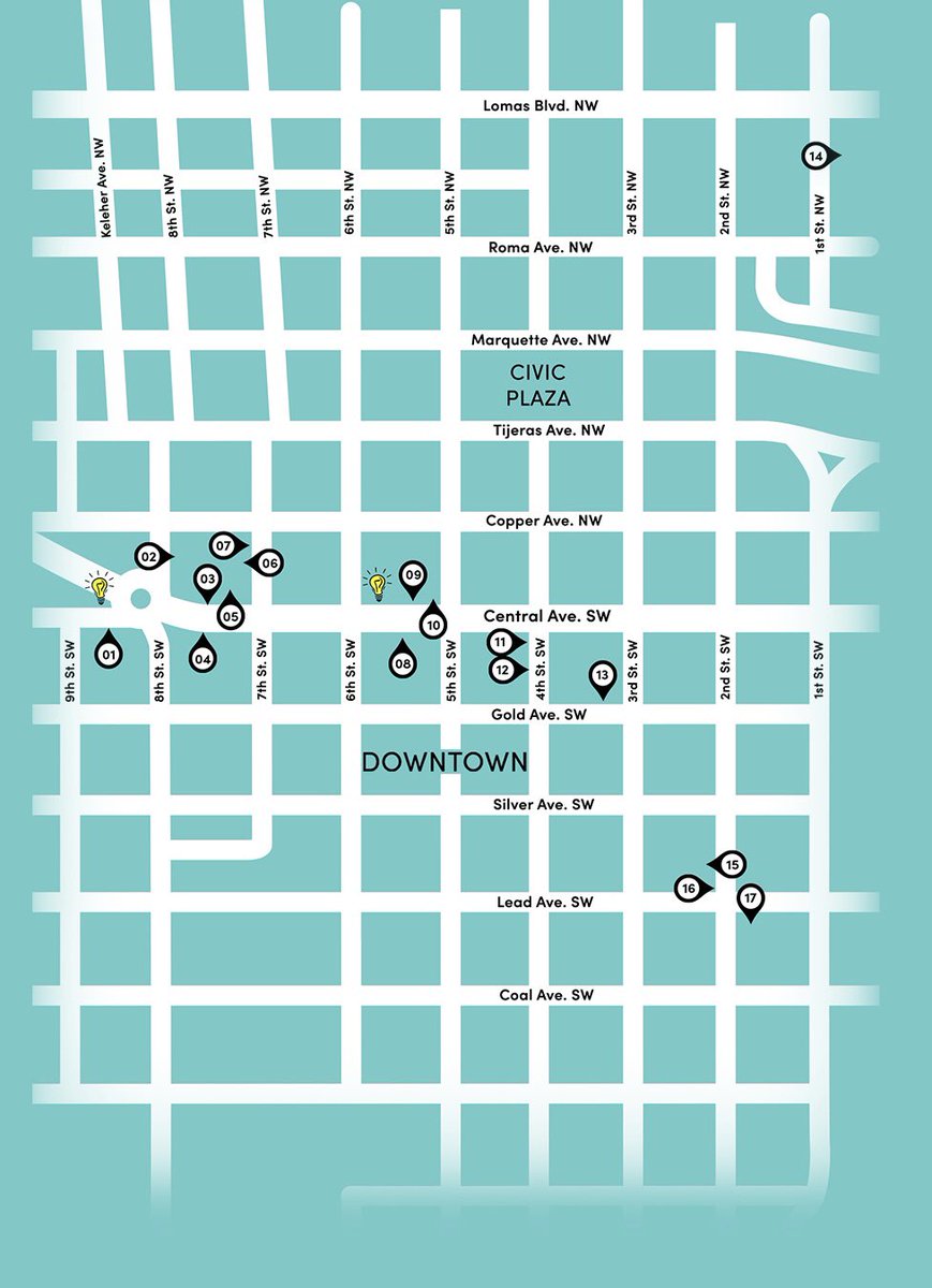 ABQartwalk's tweet photo. TONIGHT IS ABQ ARTWALK 🔥
Pick up this month’s Rob Vanderslice Artwalk Map at participating locations or online. Expect a night filled with holiday markets across downtown, new art exhibits, performances, and late-night shopping vibes 🎁

ABQ Artwalk • Tonight • 5–9pm https://t.co/ZX7EwoE00U
