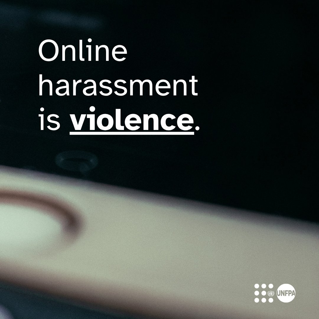 🤬 Online harassment is a violation of human rights.

#StandUp4HumanRights and join <a href="/UNFPA/">UNFPA</a> to #ENDViolence against women and girls online: unf.pa/16Days

#16Days