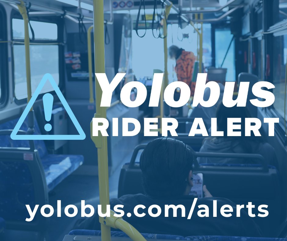 Rider Alert: Due to the CA International Marathon in downtown Sacramento as well as Tree Lighting events in West Sacramento &amp; Woodland, there will be a number of detours today.

Routes affected: 37, 40, 41, 42A/B, 43, 43R, 44, 215, 230, &amp; 240.
Details at yolobus.com/alerts/
