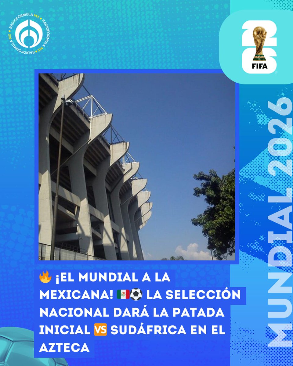 🔥 ¡El Mundial a la mexicana! 🇲🇽⚽️ La FIFA realizó el sorteo y ya quedaron definidos los grupos, confirmando que la Selección Mexicana dará la patada inicial de esta histórica Copa del Mundo.

México 🆚️ Sudáfrica abrirá oficialmente la competencia, encendiendo la emoción