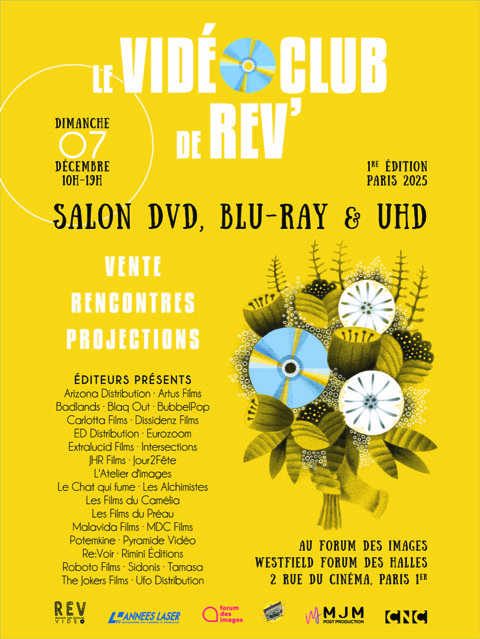 Dimanche 7 décembre c'est 𝐕𝐢𝐝𝐞́𝐨 𝐜𝐥𝐮𝐛 𝐝𝐞 𝐑𝐞𝐯’, soit le 1er salon dédié à la vidéo physique se déroulant au <a href="/forumdesimages/">Forum des images</a> à Paris. L'occasion de rencontrer tous les acteurs indépendants majeurs du marché. 
Le programme complet c'est ici t.ly/Sq_fy