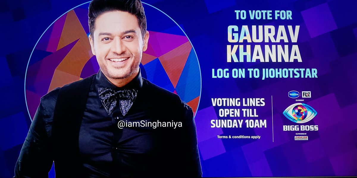 IamSinghaniya's tweet photo. Hey #KhannaKaKhaandaan, the third phase of voting has started- please vote for #GauravKhanna.
This victory won’t just be Gaurav’s… it will be a victory for all of us.
#VoteForGaurav @iamgauravkhanna #BB19 #BiggBoss19 https://t.co/TcJ4aDulOm