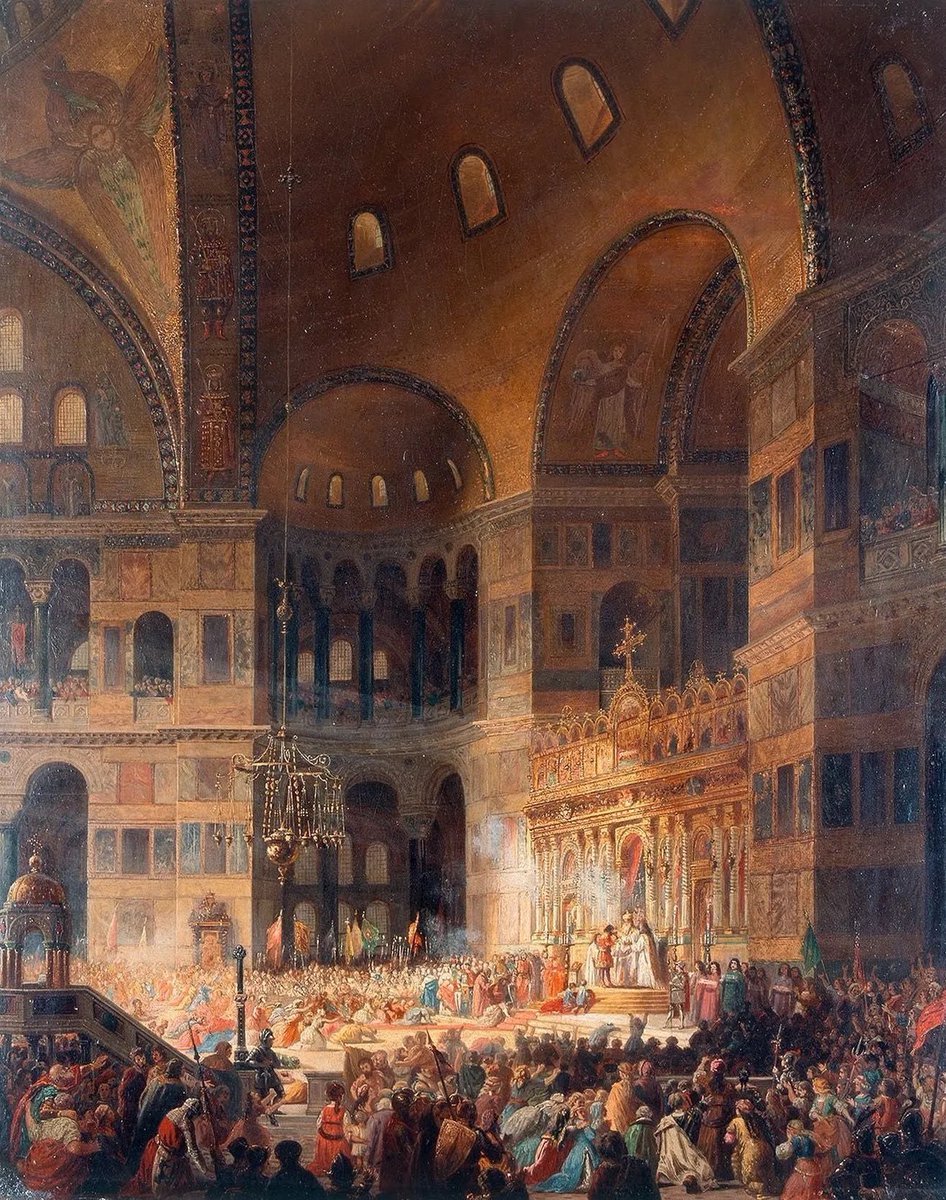 Richard the Lionheart receives the Lord's Supper in the Hagia Sophia, Gaspare Fossati (1809-1883)