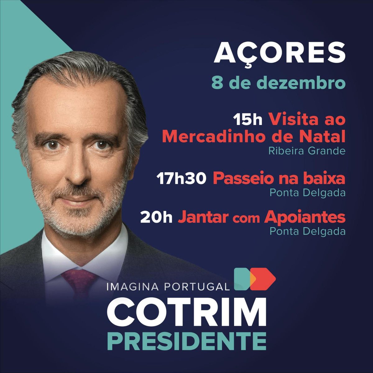 3Azores's tweet photo. É já esta segunda feira, dia 8 de dezembro, @jcf_liberal nos Açores! https://t.co/VzPJxOCQ8W