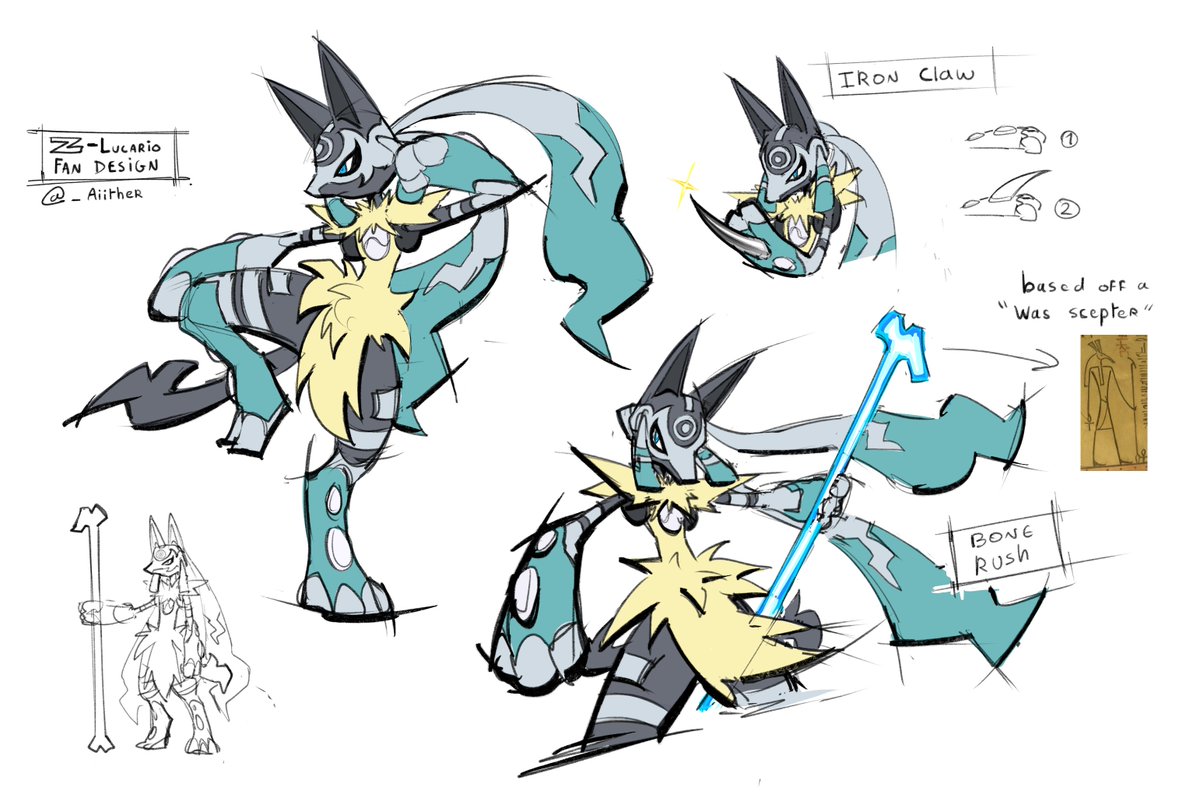 Z mega Lucario redesign