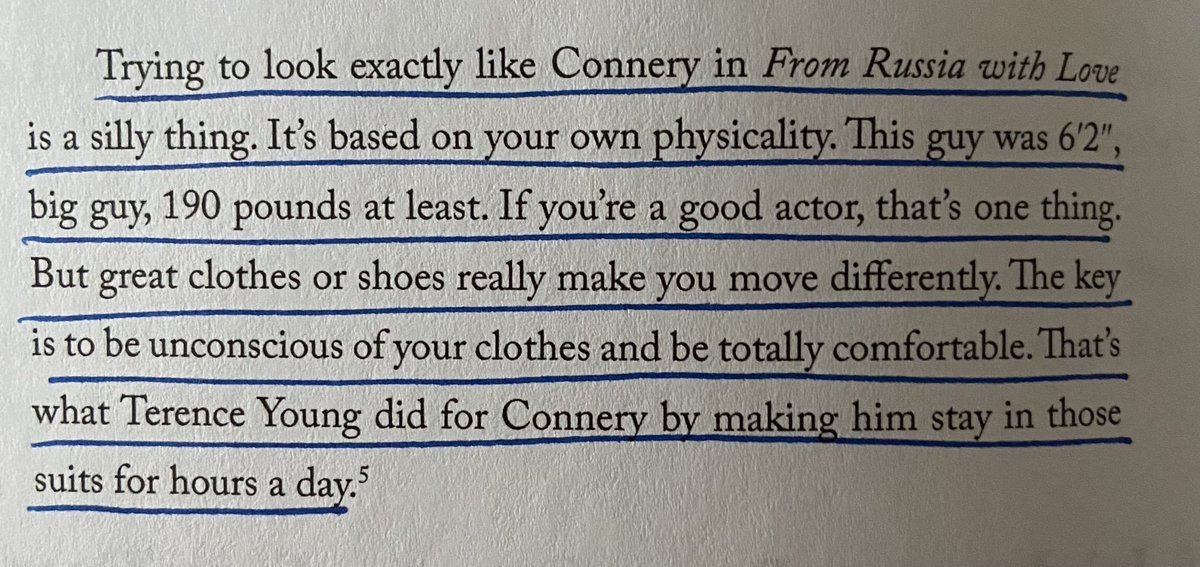 To give you a concrete example, check this one out: 

When Sean Connery landed the role of James Bond the director (Terence Young) told Connery to wear his suits literally all day long. As much as possible. 

He wanted Connery to build comfort in them so that he moved flawlessly