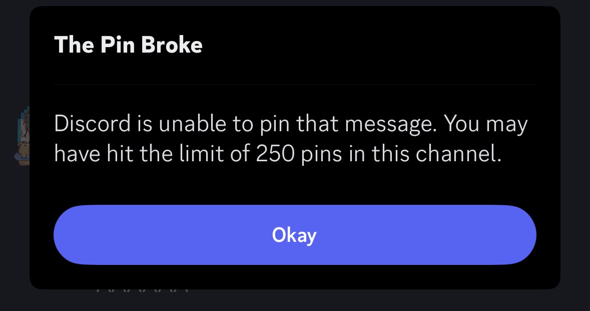 zomzbites's tweet photo. @discord I want my pins. https://t.co/yho64WZMC6