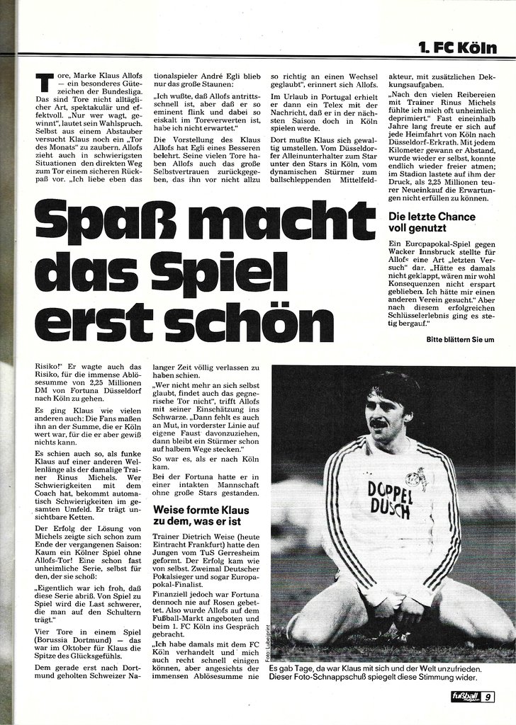 kicker_fuma's tweet photo. "Klaus Allofs - Spaß macht das Spiel erst schön"
(Aus: Fuma November/Dezember 1984)
#allofs #effzeh #f95 #werder #girondins #om #dfb #botd #happybirthday https://t.co/0ZKP8VeJLW