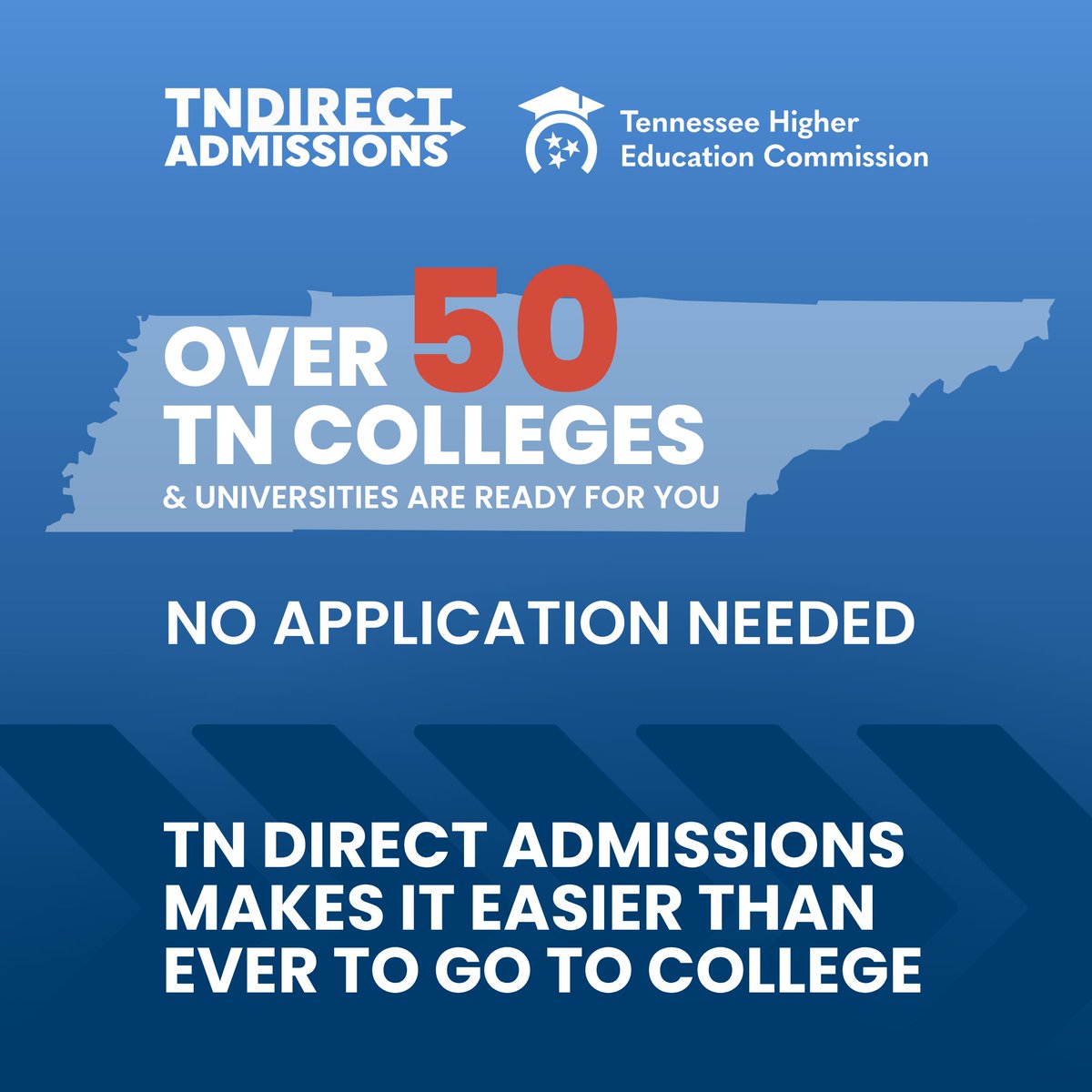 TN Direct Admissions connects you to 50+ Tennessee colleges and universities ready to welcome you. Take the next step and find your fit! 🎓
➡️ CollegeforTN.org/Direct-Admissi…
