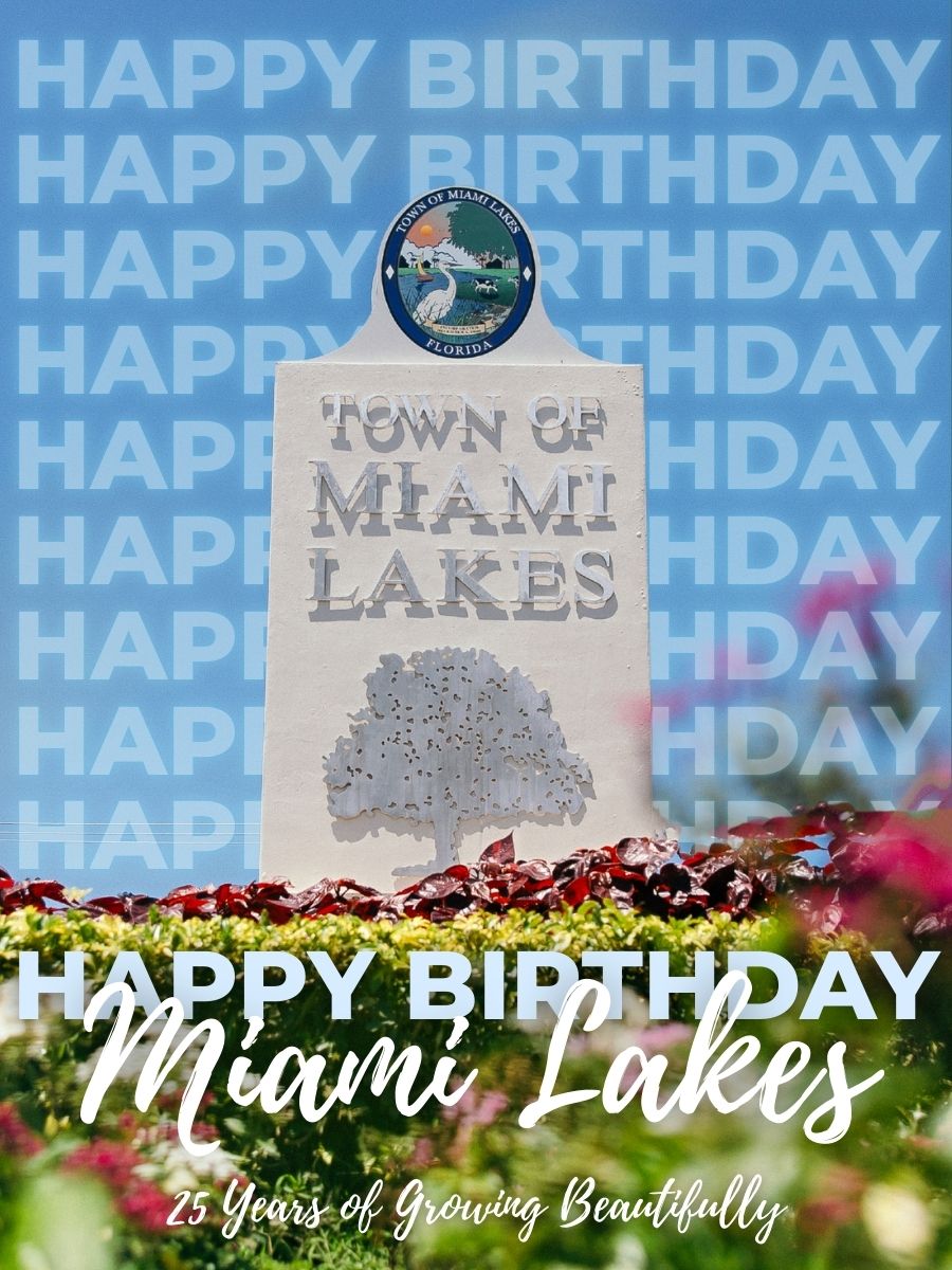 Happy 25th Birthday, Miami Lakes! 🎉💙🌳
We’re celebrating 25 years of community + “Growing Beautifully.”
Join us TOMORROW at Veterans Park for the Silver Jubilee!
✨ Live music
🍔 Food &amp; vendors
🎆 Fireworks
Don’t miss the biggest celebration yet — see you there!