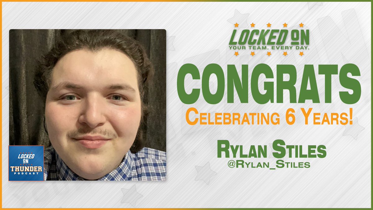 LockedOnNetwork's tweet image. Congratulations to @LOThunderPod host @Rylan_Stiles who just hit six years with Locked On!

📺 youtube.com/@LockedOnThund…
🎧 open.spotify.com/show/13Mga3kcu…