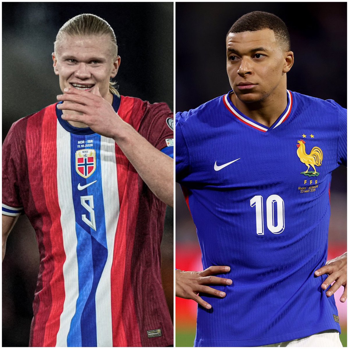RMCF_Minuto93's tweet photo. 【速報】

🏆W杯 グループI 第3戦

🇳🇴ノルウェー vs 🇫🇷フランス

エンバペとハーランドがワールドカップ対戦へ https://t.co/yz1ltSoUEI