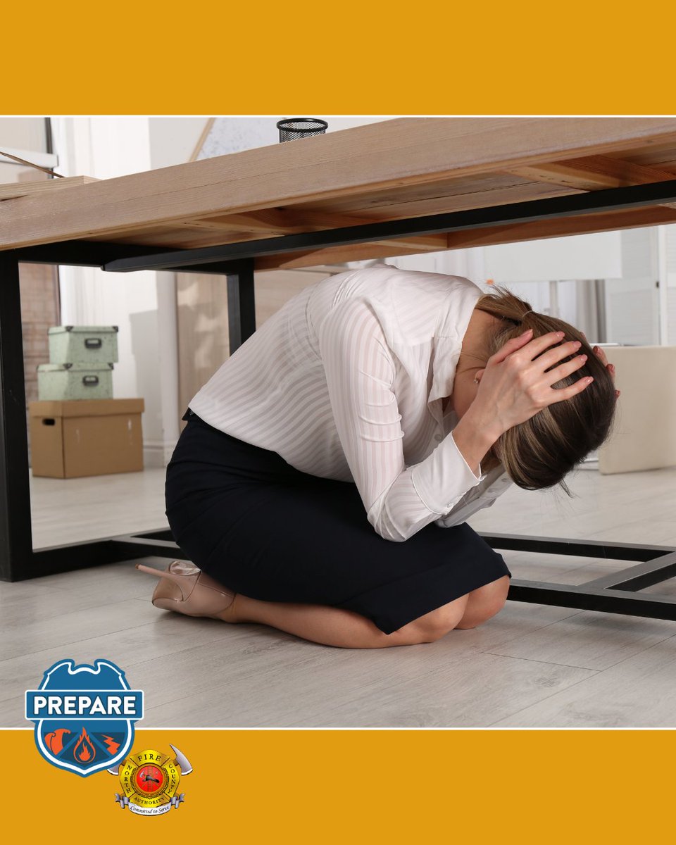 In an earthquake, the safest place to be is NOT a doorway. 

Drop and get under/hold onto something sturdy like a desk. 

More tips:
na2.hubs.ly/H02dFF50

#NorthCountyFireAuthority #NCFA #Prepare
