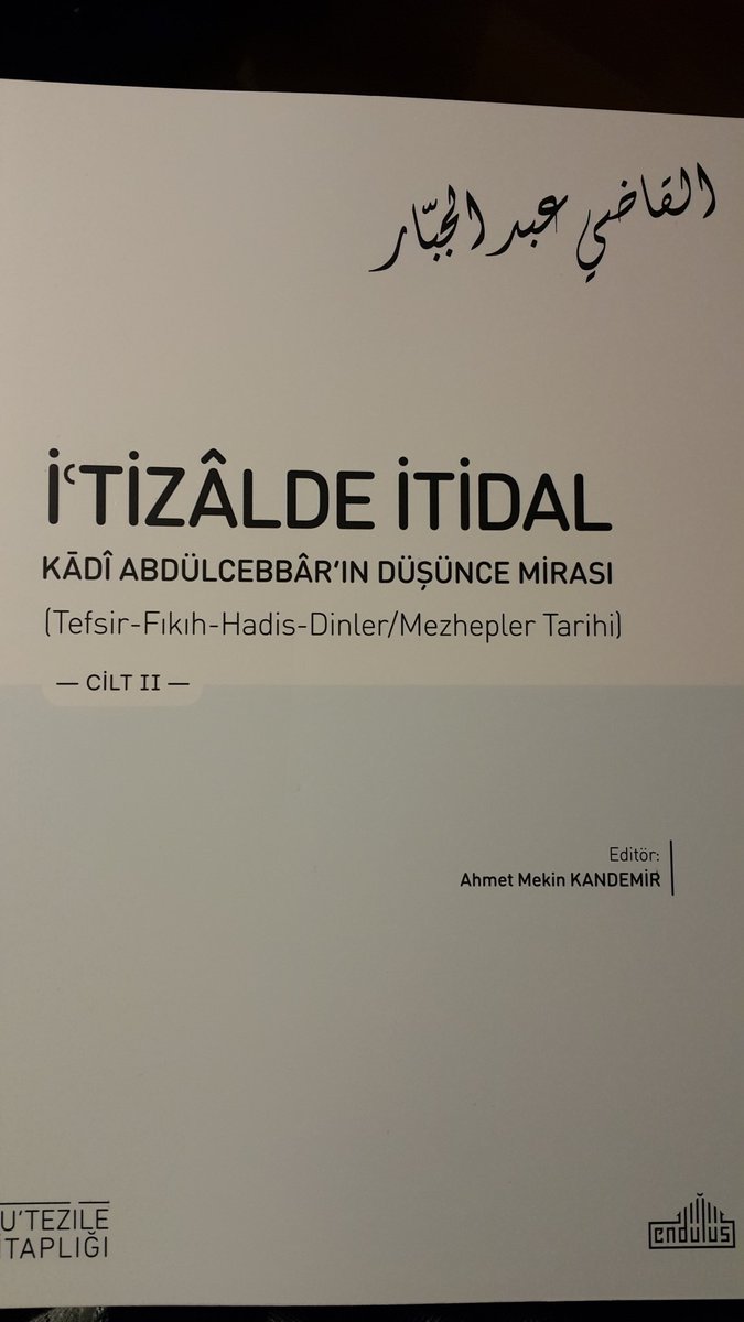 lazamani's tweet photo. İtizalde İtidal
Kadı Abdülcebbar hakkında, çok sayıda ismin katkıda bulunduğu 3 ciltlik kolektif bir eser
@KitabiCihangir https://t.co/PBlJzoxKxZ