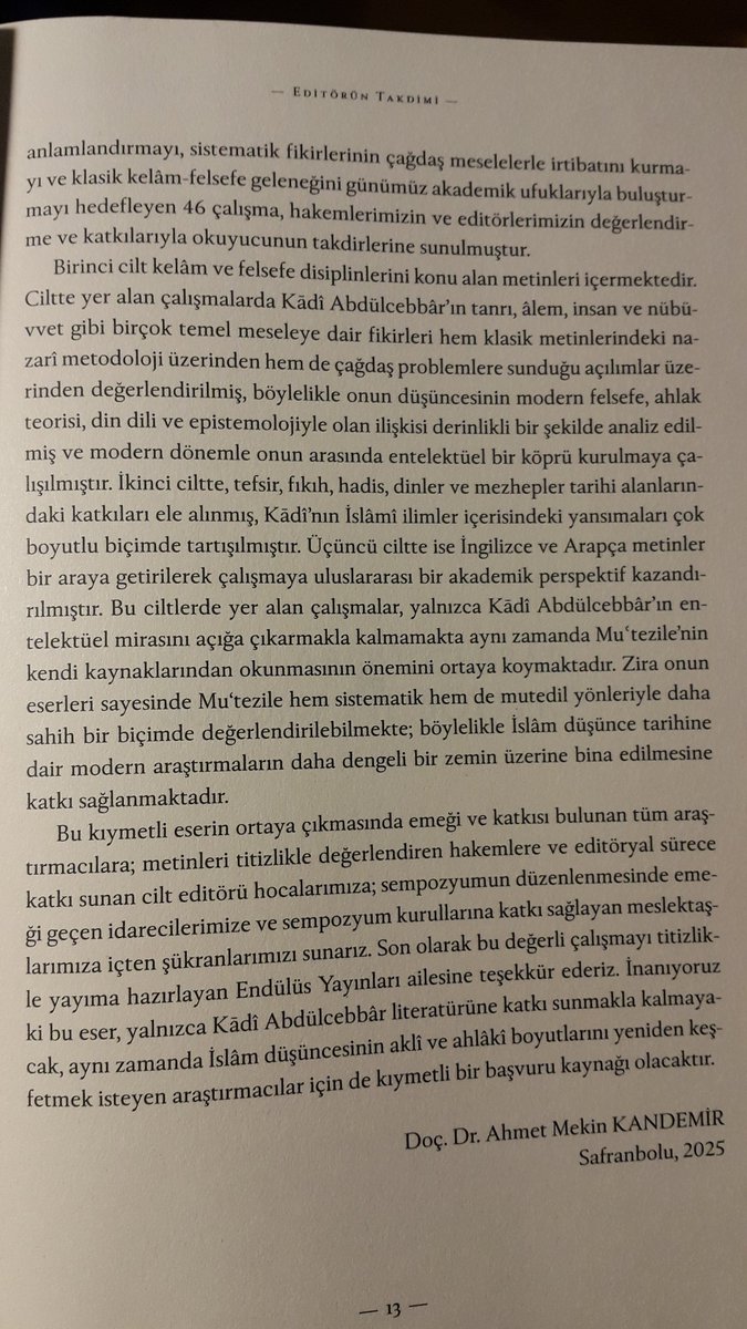 lazamani's tweet photo. İtizalde İtidal
Kadı Abdülcebbar hakkında, çok sayıda ismin katkıda bulunduğu 3 ciltlik kolektif bir eser
@KitabiCihangir https://t.co/PBlJzoxKxZ