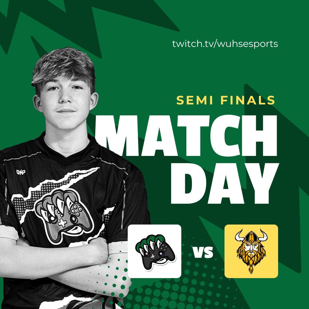 🚨SEMI FINALS ARE UPON US🚨
Lennon is raring and ready to go against the Bishop Verot Catholic High School (FL) Vikings! Lennon has played some incredible games so far this postseason... so let's make it one more! Tune in to see the action at twitch.tv/wuhesports at 4PM CST!